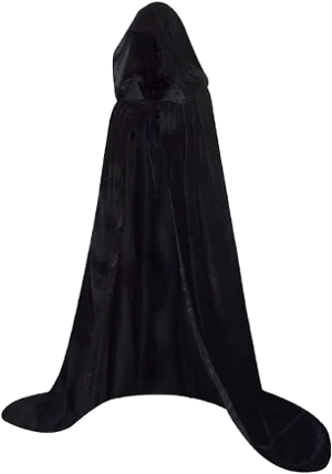 Women's Reverse Medieval Velvet Cloak with Hood