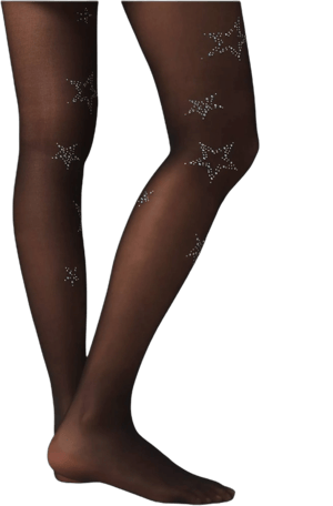 High Heel Jungle Women's Glitter Star Sheer Tights