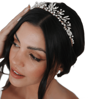 Untamed Petals Rosamonde Hand Wired Crystal Tiara