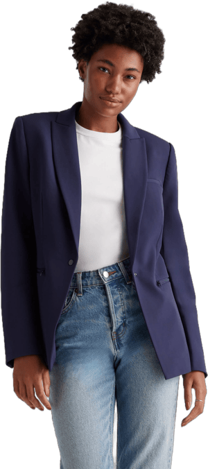 Quince Women's Scuba Single Breasted Convertible Blazer