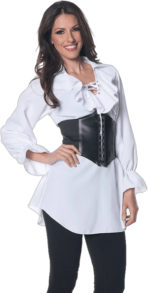 Women's Underwraps Laced-Front Pirate Blouse