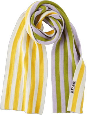 Ellen Van Dusen Reversible Striped Cotton Scarf