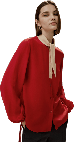 LILYSILK Red Blouse Women Silk