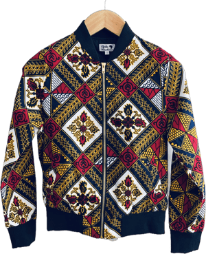 African Print Bomber Jacket