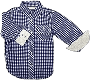 Kanz Baby Boys Button-Down Checkered Long Sleeve Shirt