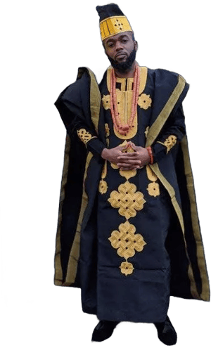 African Aso-Oke Grandboubou Agbada Robe