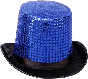 Forum Novelties Blue Sequin Top Hat