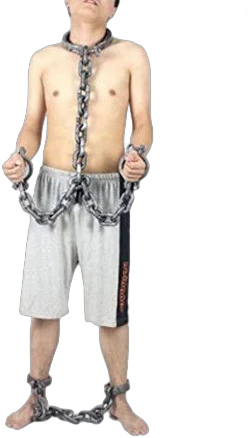 mywaxberry Halloween Festival Costume Party Slaves Cosplay Plastic Shackles Iron Chain