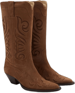 Mango Women's Cowboy Leather Boots