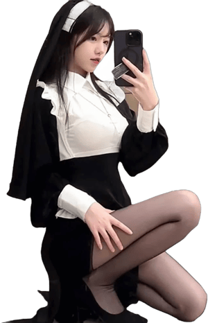 TAIGUJI Women's Gothic Nun Cosplay Costume