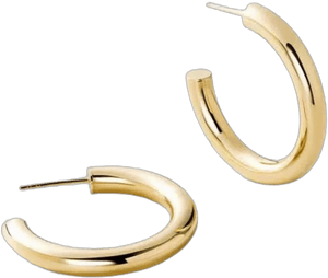 Solid Gold Chunky Hoop Earrings