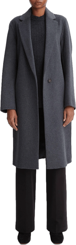 Vince Women's Classic Straight Wool-Blend Coat