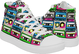 80s Cassette Tape High Top Sneakers