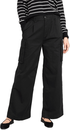 Old Navy Women's Extra High-Waisted Super Wide-Leg Cargo Pants