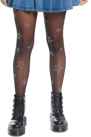 Rhinestone Star Tights