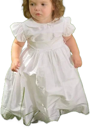 White Silk Flower Girl Dress with Sash Classic Wedding Dress Flower Girl 4 / White