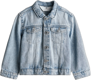 Girls H&M Blue Printed Denim Jacket