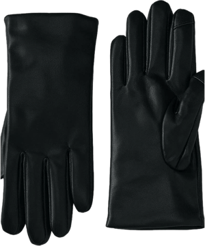 Lands' End Women's Cashtouch Lined Faux Leather Gloves