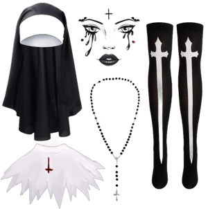 5pcs Catholic Nun Costume Accessory