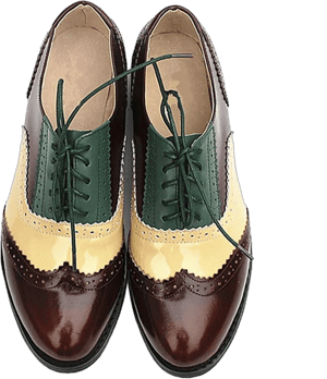 Vintage Genuine Leather Lace-Up Flat Oxford Shoes