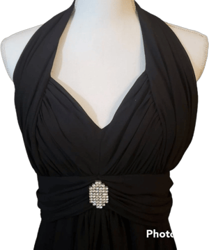 Old Hollywood Glam Halter Top Gown