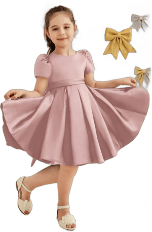 JJ's House A-Line Scoop Satin Flower Girl Dress