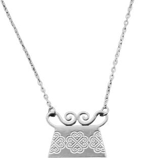 Modern Stainless Steel Phiaj Spirit Lock Pendant Necklace