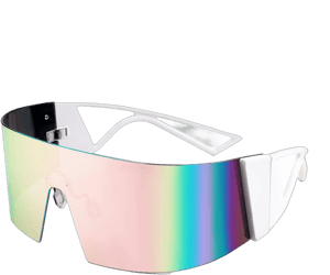 FEISEDY Oversized Flat Top Futuristic Wrap Sunglasses