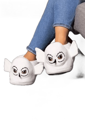 Harry Potter Hedwig Embroidered Cozy Unisex Adult Slippers