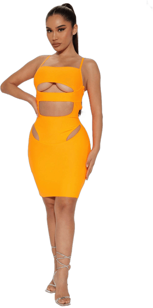 Fashion Nova Cut Out Sleeveless Bandage Mini Dress