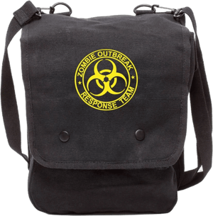 Army Force Gear Zombie Outbreak response Team Canvas Crossbody Travel Map Bag Case