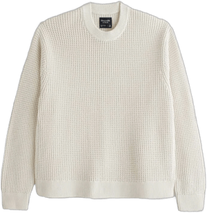 Abercrombie & Fitch Men's Oversized Waffle Crew Sweater