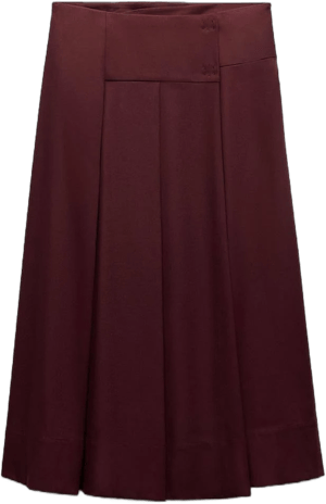 Zara Box Pleat Midi Skirt