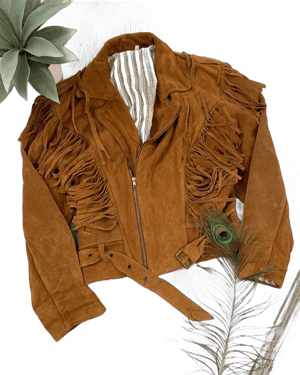 Fringe Leather Jacket