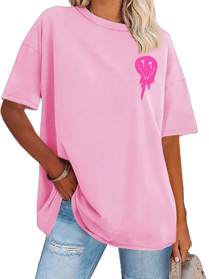 Women's Oversized Crew Neck Graphic Tee