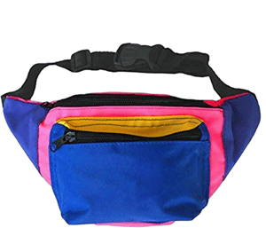 MIAIULIA 80s Neon Waist Fanny Pack for 80s Costumes,Festival Travel Party