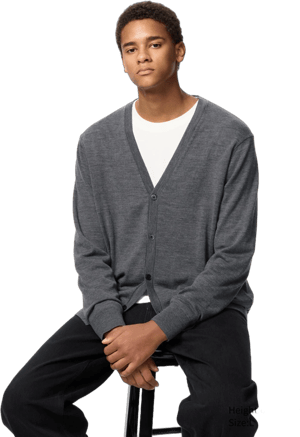 UNIQLO Men's Merino V-Neck Cardigan