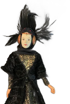 STAR WARS 1999 EPISODE 1 LOOSE QUEEN AMIDALA BLACK TRAVEL GOWN