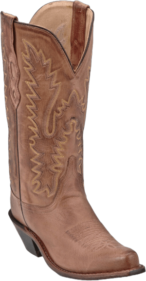 Old West Women's Leather Tan Canyon Western Boots