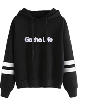 Gacha Life Oversized Long Sleeve Sunset Curve Hoodie