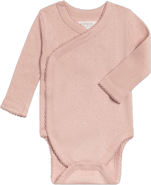 Colored Organics Baby Rose Pointelle Kimono Bodysuit