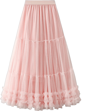 Kydely Women's A-Line Tiered Tulle Skirt