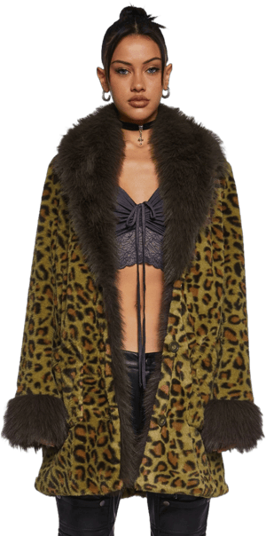 dELiA*s by Dolls Kill Wild Aura Faux Fur Coat