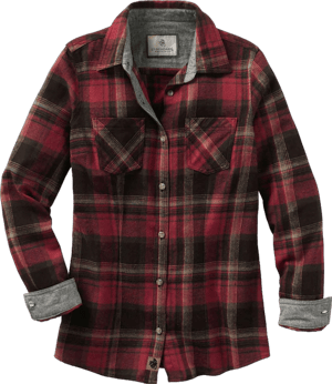 Legendary Whitetails Women's Cottage Escape Flannel Long Sleeve Plaid and Solid Color Clothes for Women's