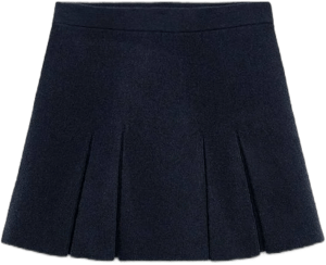 Zara Box Pleat Knit Mini Skirt