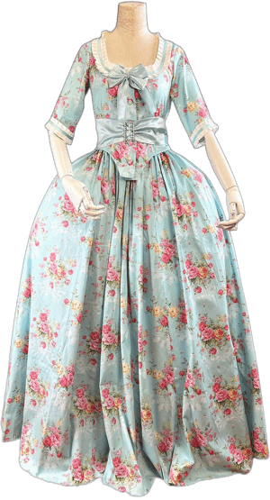 Bridgerton Lady Princess Floral Gown