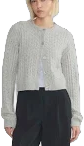 Sunday Best Women's Sweetspot Cardigan in Heather Light Grey | 2XS | Wool/Nylon