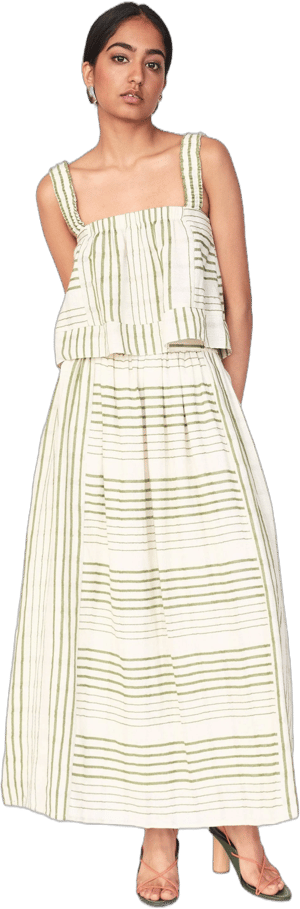 Mirth Praiano Skirt Garden Stripe