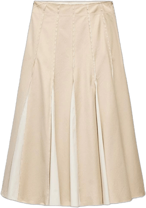 Zara Box Pleat Midi Skirt