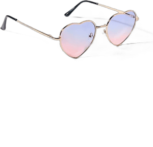 Stevie Pastel Ombre Metal Heart Sunglasses